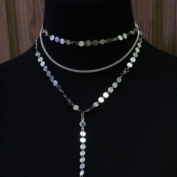 🆕 3 strand sterling silver overlay necklace. - Picture 2 of 3